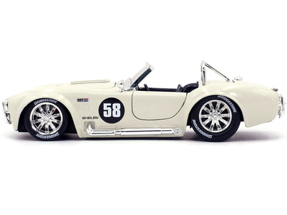 1965 Shelby Cobra 427 S/C #58 Cream "Bigtime Muscle" 1/24 Diecast Model Car by Jada <h2>1965 Jada</h2> <p>High-quality perfect for collectors and enthusiasts. Features detailed interior exterior craft