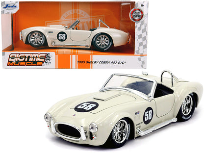 1965 Shelby Cobra 427 S/C #58 Cream "Bigtime Muscle" 1/24 Diecast Model Car by Jada <h2>1965 Jada</h2> <p>High-quality perfect for collectors and enthusiasts. Features detailed interior exterior craft