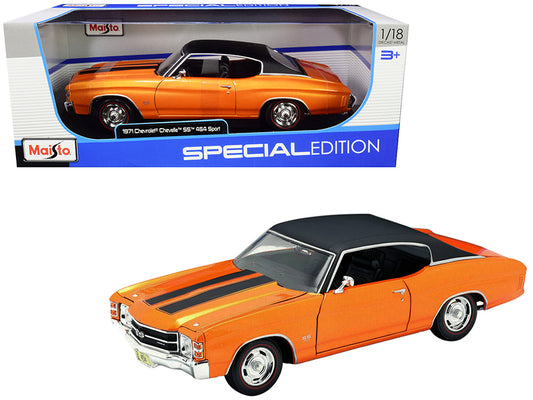 1971 Chevrolet Chevelle SS 454 Sport Orange 1/18 Diecast Model Car - Maisto