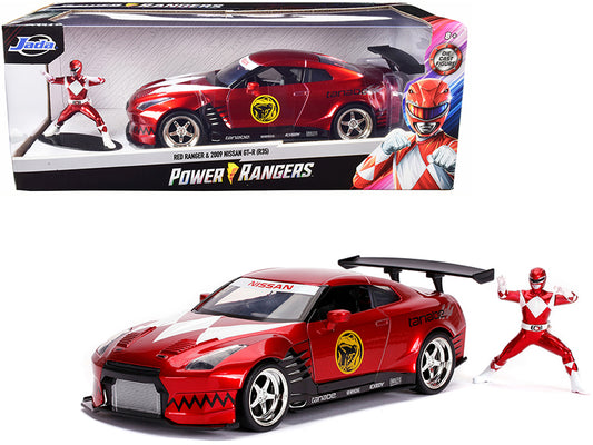 2009 Nissan GT-R (R35) Candy Red and Ranger Diecast Figurine "Power Rangers" 1/24 Model Car by Jada <h2>2009 Jada</h2> <p>High-quality perfect for collectors enthusiasts. Features detailed interior ex