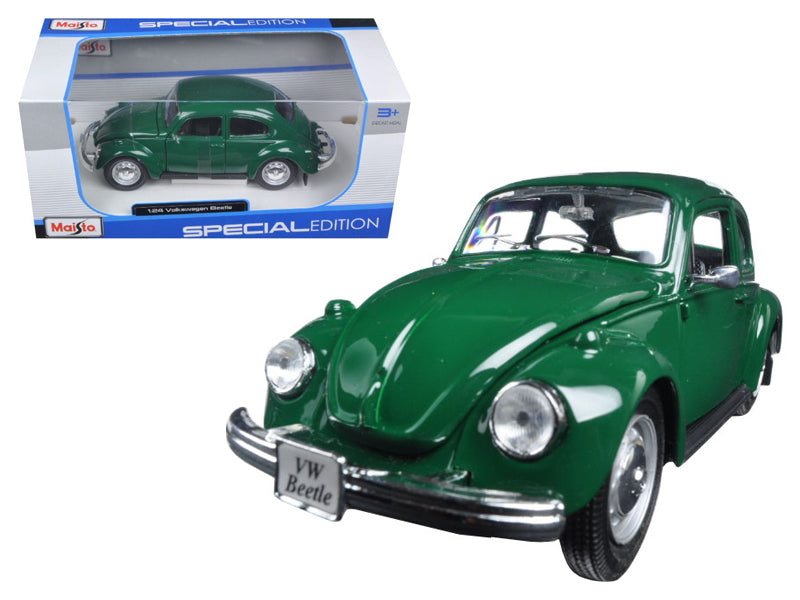 1973 Volkswagen Beetle Green 1/24 T&y Diecast Model Car by Maisto