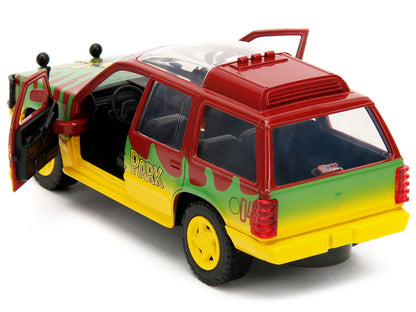 Ford Explorer Red and Yellow with Green Graphics "Jurassic Park" (1993) Movie 30th Anniversary "Hollywood Rides" Series 1/32 Diecast Model Car by Jada <h2>Ford Jada</h2> <p>High-quality perfect for co