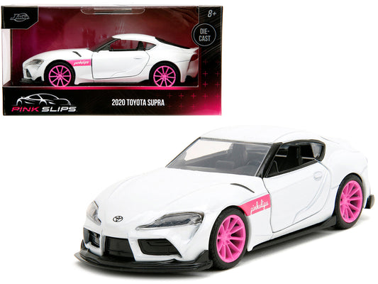 2020 Toyota Supra White Metallic with Pink Wheels "Pink Slips" Series 1/32 Diecast Model Car by Jada <h2>2020 Jada</h2> <p>High-quality perfect for collectors and enthusiasts. Features detailed interi