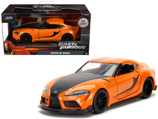 Toyota GR Supra Orange Black Stripes (2021) Movie 1/32 Diecast Model Car - Jada