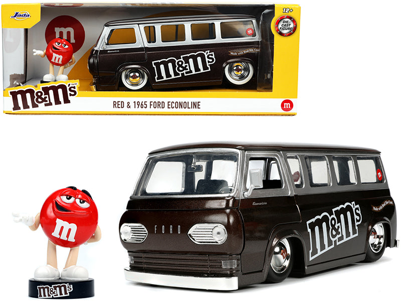 1965 Ford Econoline Bus Brown Metallic and Silver with Red M&M's Diecast Figurine "Hollywood Rides" Series 1/24 Model Car by Jada <h2>1965 Jada</h2> <p>High-quality perfect for collectors enthusiasts.