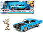 1970 Plymouth 440-6BBL RoadRunner Light Blue Metallic with Black Hood and Wile E. Coyote Diecast Figurine "Looney Tunes" 1/24 Model Car by Jada <h2>1970 Jada</h2> <p>High-quality perfect for collector