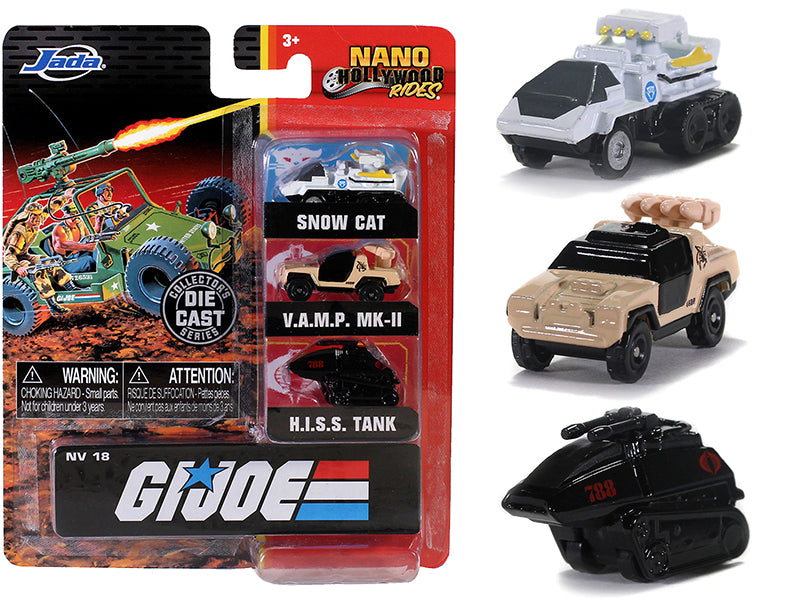 "G.I. Joe" 3 piece Set "Nano Hollywood Rides" Diecast Models by Jada <h2>"G.I. Jada</h2> <p>High-quality model car perfect for collectors and enthusiasts. Features detailed interior exterior craftsman