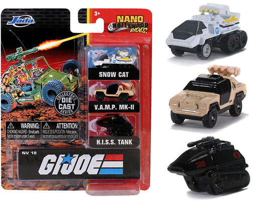 "G.I. Joe" 3 piece Set "Nano Hollywood Rides" Diecast Models by Jada <h2>"G.I. Jada</h2> <p>High-quality model car perfect for collectors and enthusiasts. Features detailed interior exterior craftsman