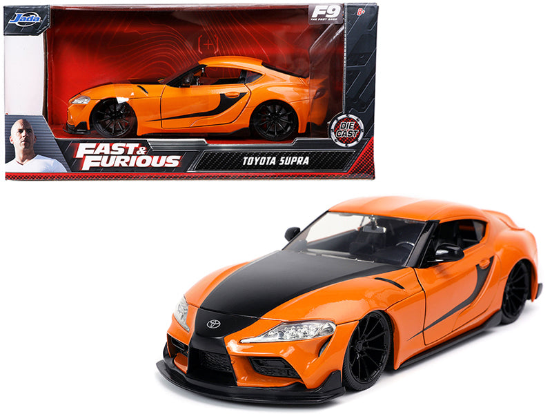 Toyota Supra Orange with Black Stripes "Fast & Furious 9 F9" (2021) Movie 1/24 Diecast Model Car by Jada <h2>Toyota Jada</h2> <p>High-quality perfect for collectors and enthusiasts. Features detailed