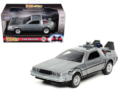 DeLorean DMC (Time Machine) Brushed Metal "Back to the Future Part I" (1985) Movie "Hollywood Rides" Series 1/32 Diecast Model Car by Jada <h2>DeLorean Jada</h2> <p>High-quality perfect for collectors