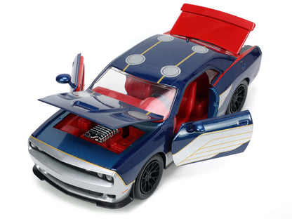 2015 Dodge Challenger SRT Hellcat Dark Blue with Graphics and Red Interior Thor Diecast Figure "The Mighty Thor" "Marvel" Series 1/24 Model Car by Jada <h2>2015 Jada</h2> <p>High-quality perfect for c