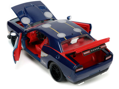 2015 Dodge Challenger SRT Hellcat Dark Blue with Graphics and Red Interior Thor Diecast Figure "The Mighty Thor" "Marvel" Series 1/24 Model Car by Jada <h2>2015 Jada</h2> <p>High-quality perfect for c