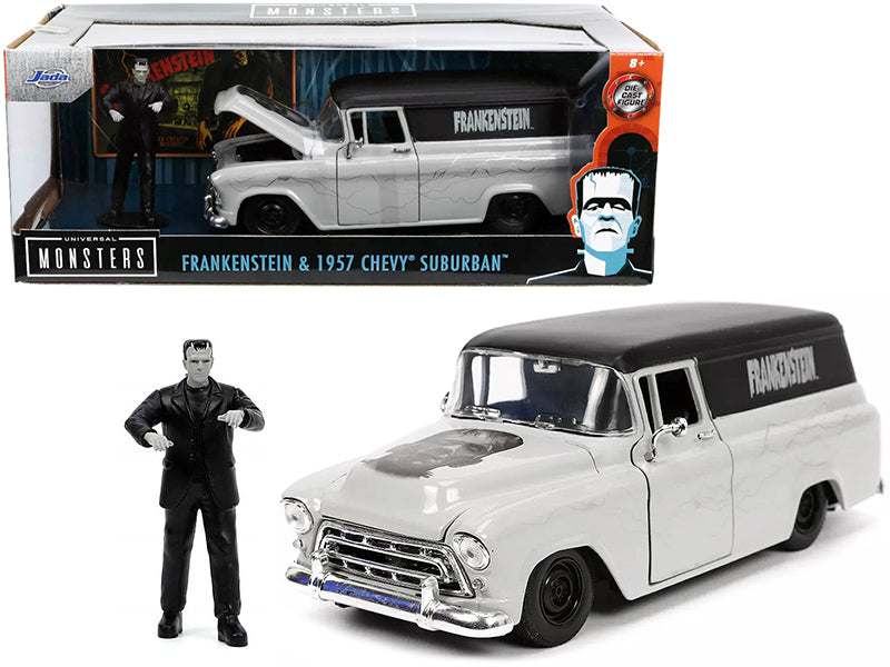 1957 Chevrolet Suburban Gray and Black with Graphics Frankenstein Diecast Figurine "Universal Monsters" "Hollywood Rides" Series 1/24 Model Car by Jada <h2>1957 Jada</h2> <p>High-quality perfect for c