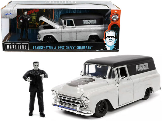 1957 Chevrolet Suburban Gray and Black with Graphics Frankenstein Diecast Figurine "Universal Monsters" "Hollywood Rides" Series 1/24 Model Car by Jada <h2>1957 Jada</h2> <p>High-quality perfect for c
