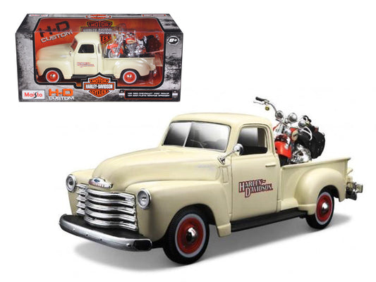 1950 Chevrolet 3100 Pickup Truck Cream 1/25-1/24 Diecast Models - Maisto