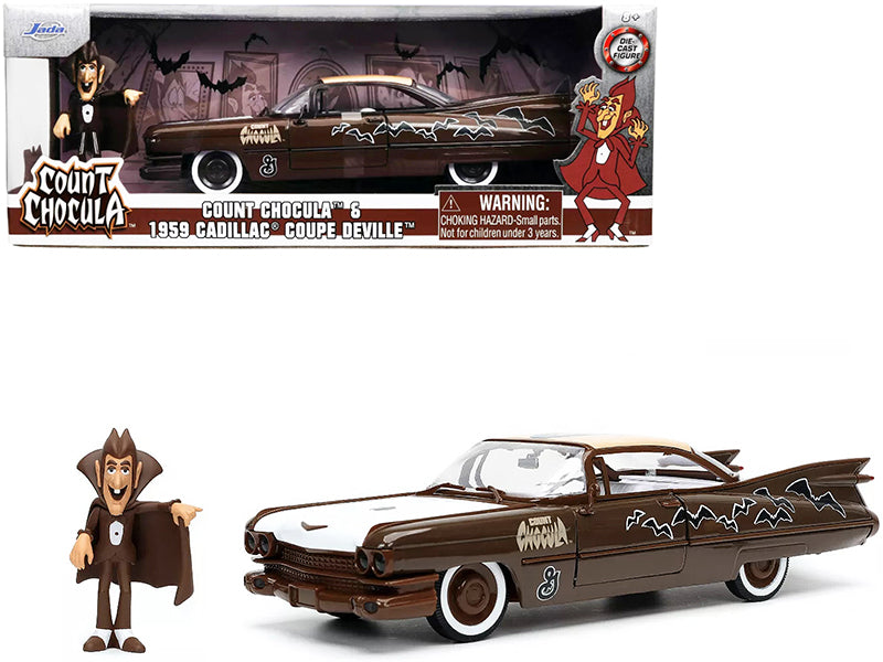 1959 Cadillac Coupe DeVille Brown and White with Graphics Count Chocula Diecast Figurine "Hollywood Rides" Series 1/24 Model Car by Jada <h2>1959 Jada</h2> <p>High-quality perfect for collectors enthu