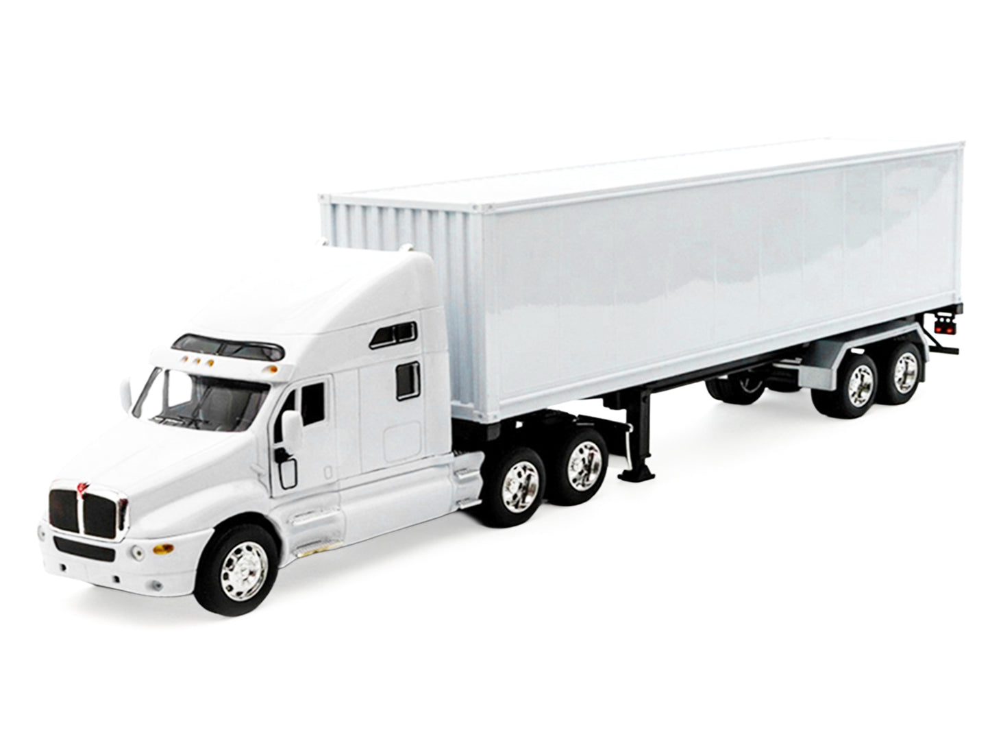 Kenworth T2000 Truck White with White Container "Transporter" Series 1/32 Diecast Model by Welly