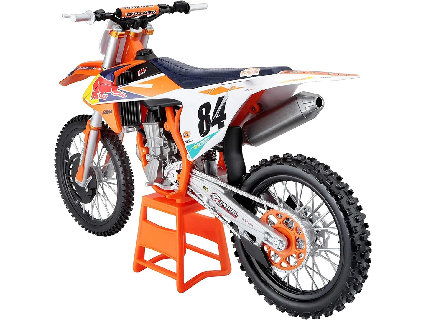 Maisto KTM 450 SX-F #84 Jeffrey Herlings "Red Bull Factory Racing" (2018) 1/6 Diecast Motorcycle Model by <h2>KTM Maisto</h2> <p>High-quality car perfect for collectors and enthusiasts. Features detai