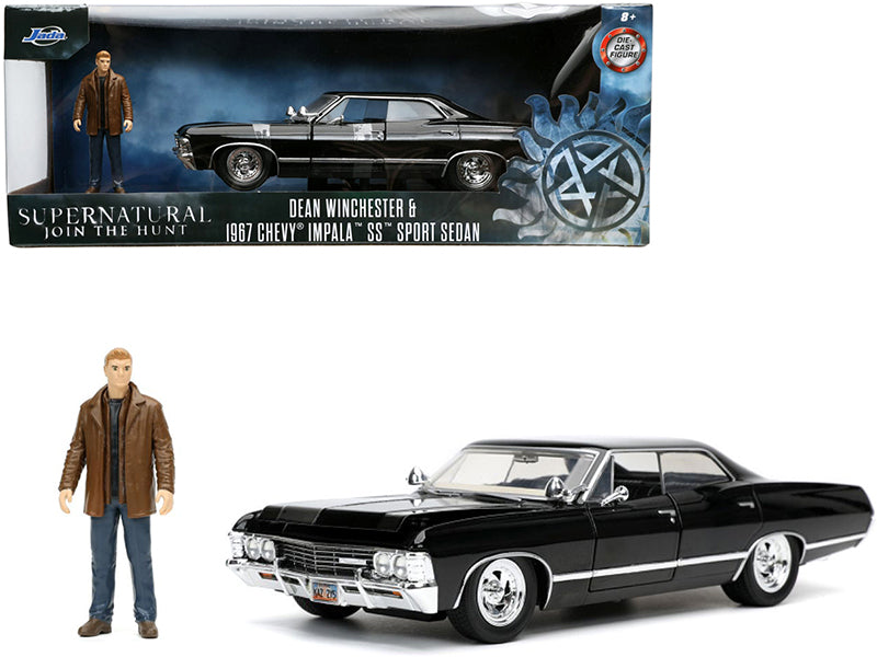 1967 Chevrolet Impala SS Sport Sedan Black and Dean Winchester Diecast Figurine "Supernatural" (2005-2020) TV Series "Hollywood Rides" 1/24 Model Car by Jada <h2>1967 Jada</h2> <p>High-quality perfect