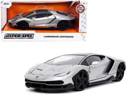 Lamborghini Centenario Gray Metallic Black Top 1/24 Diecast Model Car - Jada