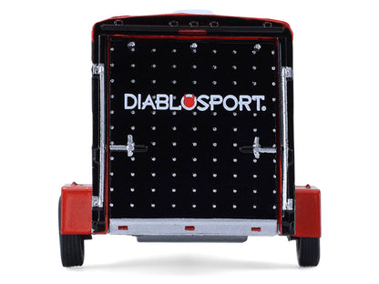 GreenLight 2012 Jeep Wrangler Unlimited "Diablo Sport" Black with Red Graphics and Small Cargo Trailer "Hitch & Tow" Series 33 1/64 Diecast Model Cars by <h2>2012 Greenlight</h2> <p>High-quality car p