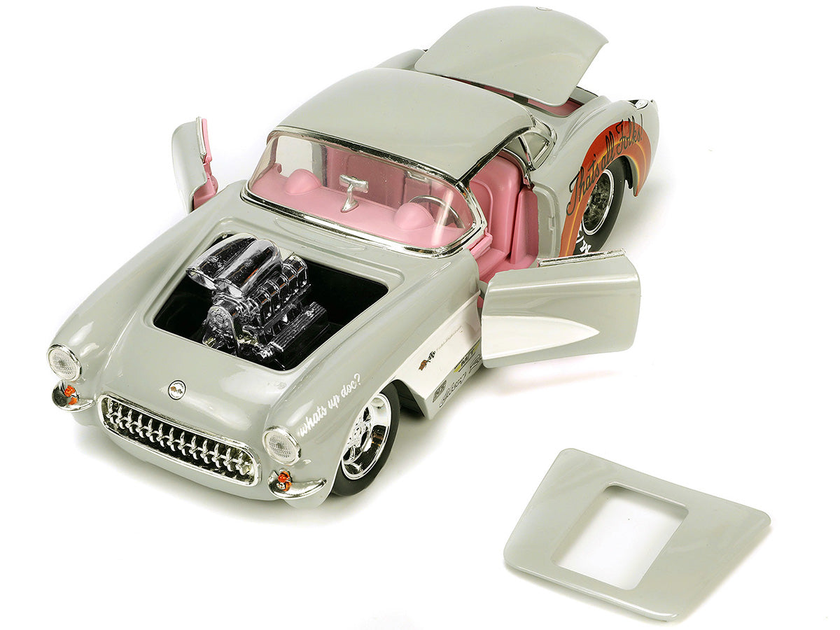 1957 Chevrolet Corvette Beige with Pink Interior Bugs Bunny Figure "Looney Tunes" "Hollywood Rides" Series 1/24 Diecast Model Car by Jada <h2>1957 Jada</h2> <p>High-quality perfect for collectors and