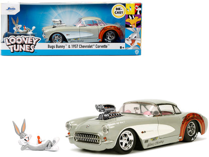 1957 Chevrolet Corvette Beige with Pink Interior Bugs Bunny Figure "Looney Tunes" "Hollywood Rides" Series 1/24 Diecast Model Car by Jada <h2>1957 Jada</h2> <p>High-quality perfect for collectors and