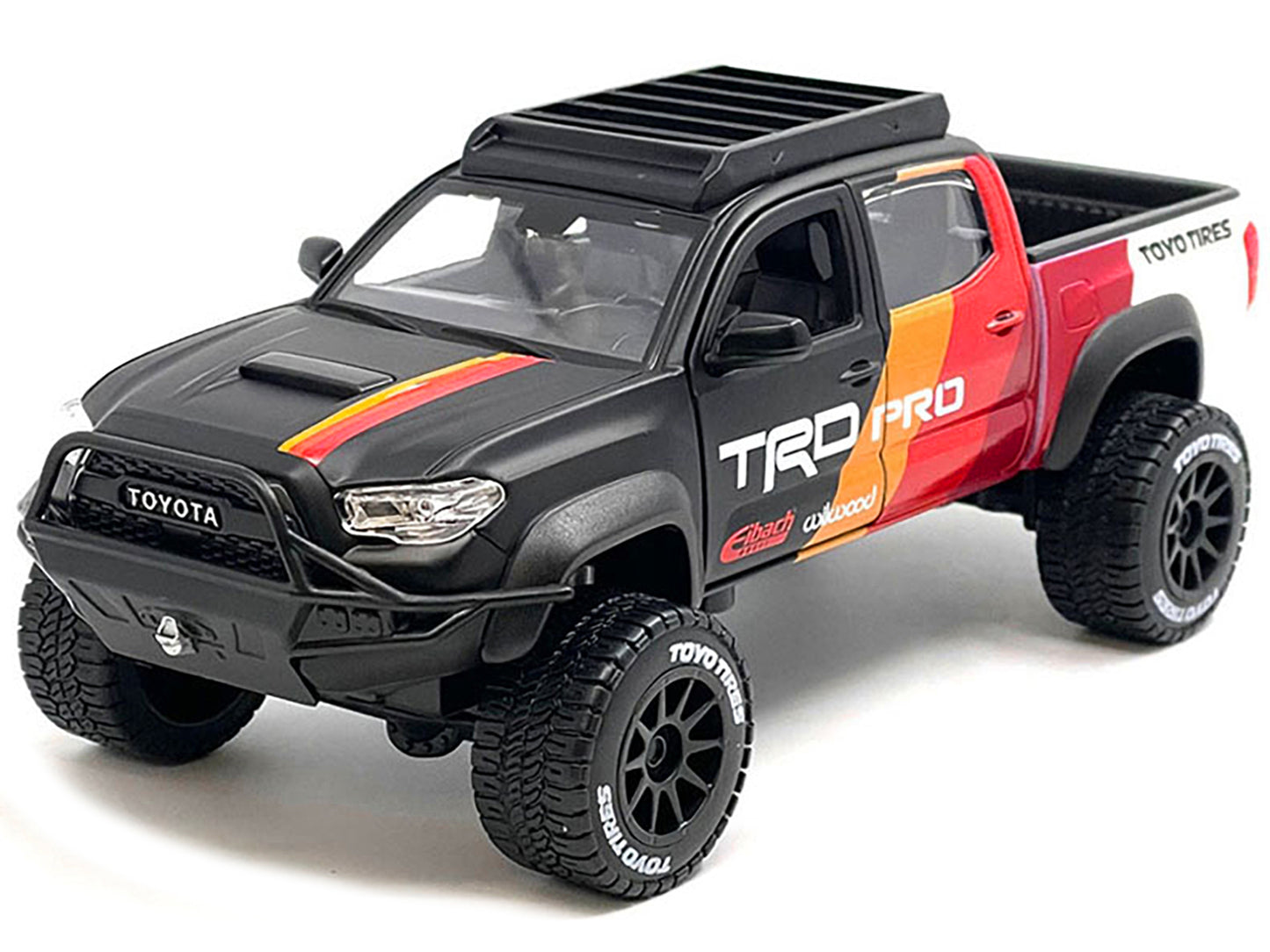 Maisto 2023 Toyota Tacoma TRD PRO Off Road Pickup Truck Matt Black with Graphics and Roofrack "Maisto Design" Series 1/27 Diecast Model Car by <h2>2023 Maisto</h2> <p>High-quality perfect for collecto