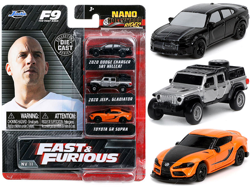 "Fast & Furious 9" (2021) Movie 3 piece Set "Nano Hollywood Rides" Series Diecast Model Cars by Jada <h2>"Fast Jada</h2> <p>High-quality car perfect for collectors and enthusiasts. Features detailed i