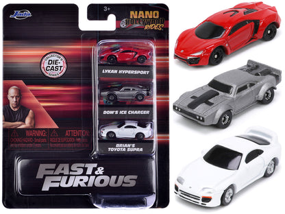 "Fast & Furious" Movie 3 piece Set Series 4 "Nano Hollywood Rides" Diecast Model Cars by Jada <h2>"Fast Jada</h2> <p>High-quality car perfect for collectors and enthusiasts. Features detailed interior