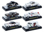 "Auto-Thentics" 6 piece Set Release S154 IN DISPLAY CASES Limited Edition 1/64 T&y Diecast Model Cars by M2 Machines