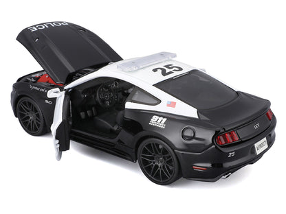 2015 Ford Mustang GT 5.0 "Police" Black and White "Authority" Series 1/24 Diecast Model Car by Maisto