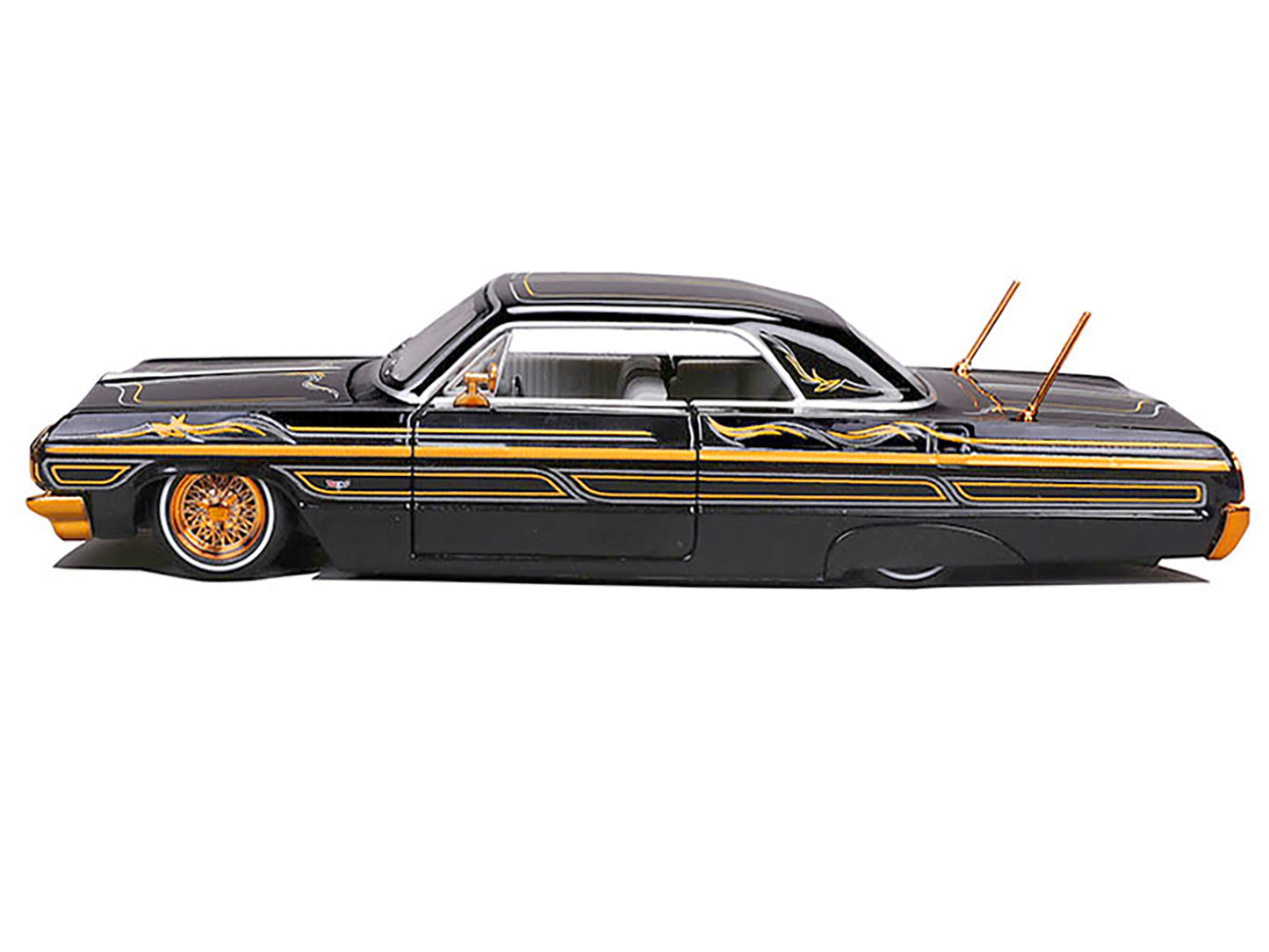 Maisto 1964 Chevrolet Impala SS Lowrider Black Metallic with Gold Graphics and Gray Interior "Lowriders" "Maisto Design" Series 1/26 Diecast Model Car by <h2>1964 Maisto</h2> <p>High-quality perfect f