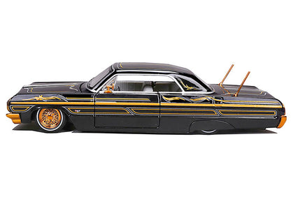 Maisto 1964 Chevrolet Impala SS Lowrider Black Metallic with Gold Graphics and Gray Interior "Lowriders" "Maisto Design" Series 1/26 Diecast Model Car by <h2>1964 Maisto</h2> <p>High-quality perfect f