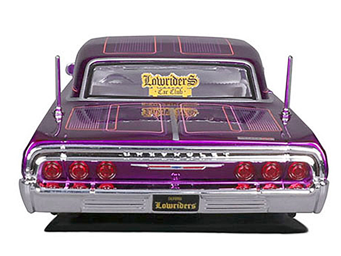Maisto 1964 Chevrolet Impala SS Lowrider Candy Purple with Graphics and White Interior "Lowriders" "Maisto Design" Series 1/26 Diecast Model Car by <h2>1964 Maisto</h2> <p>High-quality perfect for col