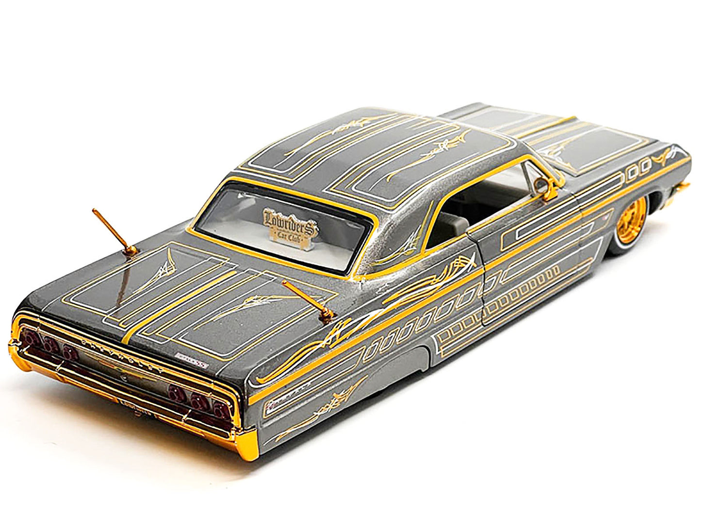 Maisto 1964 Chevrolet Impala SS Lowrider Gray Metallic with Gold Graphics "Lowriders" "Maisto Design" Series 1/26 Diecast Model Car by <h2>1964 Maisto</h2> <p>High-quality perfect for collectors and e