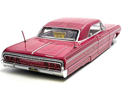 Maisto 1964 Chevrolet Impala SS Lowrider Pink with Graphics and White Interior "Lowriders" "Maisto Design" Series 1/26 Diecast Model Car by <h2>1964 Maisto</h2> <p>High-quality perfect for collectors