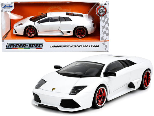 Lamborghini Murcielago LP640 White "Hyper-Spec" 1/24 Diecast Model Car - Jada
