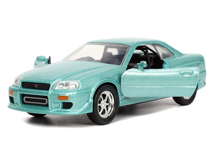 Brian's Nissan Skyline GT-R (BNR34) RHD (Right Hand Drive) Turquoise Metallic "Fast & Furious" Movie 1/32 Diecast Model Car by Jada <h2>Brian's Jada</h2> <p>High-quality perfect for collectors and ent