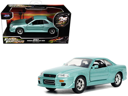 Brian's Nissan Skyline GT-R (BNR34) RHD (Right Hand Drive) Turquoise Metallic "Fast & Furious" Movie 1/32 Diecast Model Car by Jada <h2>Brian's Jada</h2> <p>High-quality perfect for collectors and ent