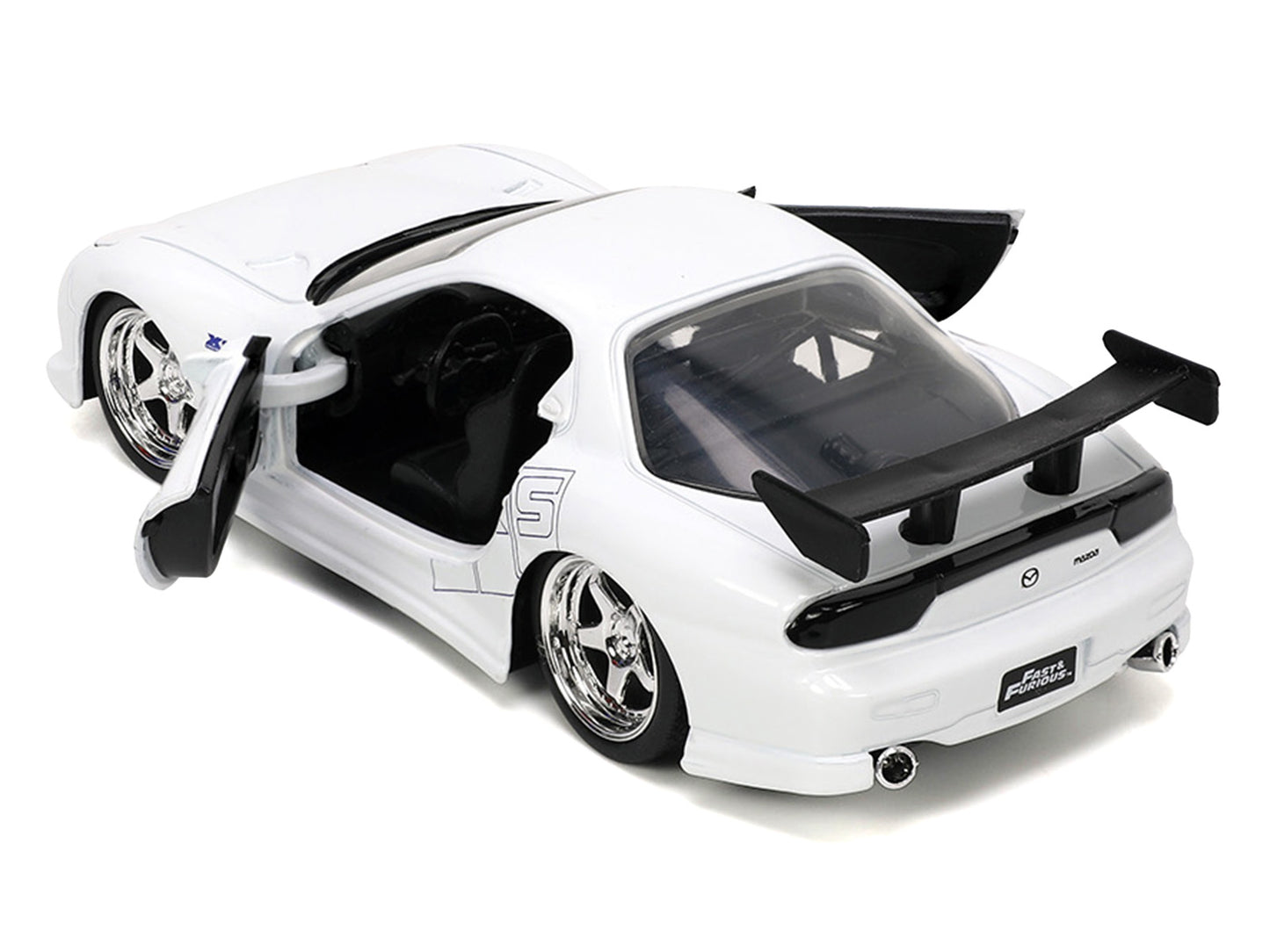 1993 Mazda RX-7 "HKS" White "The Fast and the Furious" (2001) Movie "25 Years of Fast & Furious" Series 1/32 Diecast Model Car by Jada