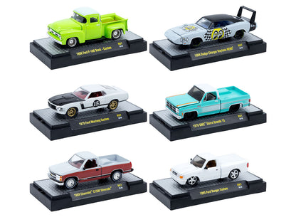"Auto Meets" Set of 6 Cars IN DISPLAY CASES Release 97 Limited Edition 1/64 T&y Diecast Model Cars by M2 Machines