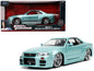 Brian's Nissan Skyline GT-R (BNR34) RHD (Right Hand Drive) Turquoise Metallic "Fast & Furious" Movie 1/24 Diecast Model Car by Jada <h2>Brian's Jada</h2> <p>High-quality perfect for collectors and ent