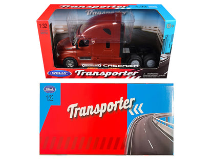 Freightliner Cascadia Truck Copper Metallic "Transporter" Series 1/32 T&y Diecast Model by Welly