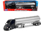 Freightliner Cascadia Truck Black with Silver Tanker Trailer "Transporter" Series 1/32 T&y Diecast Model by Welly