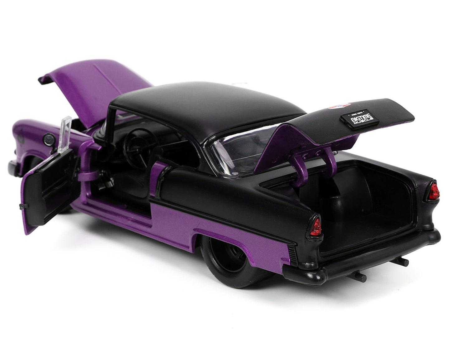 1955 Chevrolet Bel Air #24 Purple Metallic and Matt Black "Bigtime Muscle" Series 1/24 Diecast Model Car by Jada <h2>1955 Jada</h2> <p>High-quality perfect for collectors enthusiasts. Features detaile
