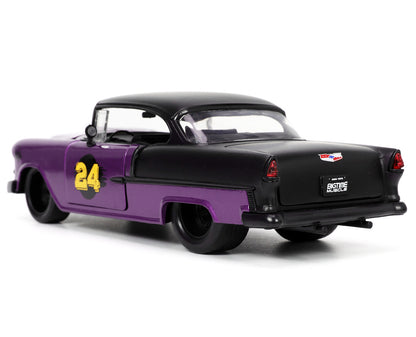 1955 Chevrolet Bel Air #24 Purple Metallic and Matt Black "Bigtime Muscle" Series 1/24 Diecast Model Car by Jada <h2>1955 Jada</h2> <p>High-quality perfect for collectors enthusiasts. Features detaile