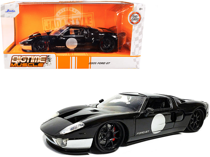 2005 Ford GT Black and Silver "Bigtime Muscle" Series 1/24 Diecast Model Car by Jada <h2>2005 Jada</h2> <p>High-quality perfect for collectors enthusiasts. Features detailed interior exterior craftsma