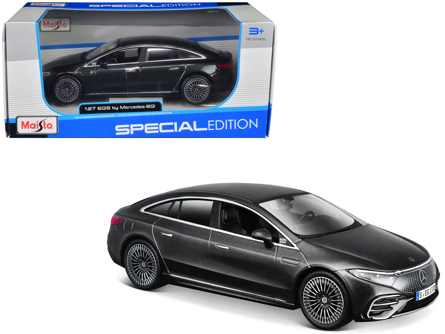 Maisto Mercedes-Benz EQS Gray Metallic "Special Edition" Series 1/27 Diecast Model Car by <h2>Mercedes-Benz Maisto</h2> <p>High-quality perfect for collectors and enthusiasts. Features detailed interi