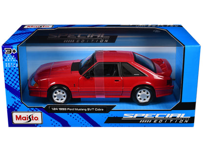 Maisto 1993 Ford Mustang SVT Cobra Red "Special Edition" Series 1/24 Diecast Model Car by <h2>1993 Maisto</h2> <p>High-quality perfect for collectors and enthusiasts. Features detailed interior exteri